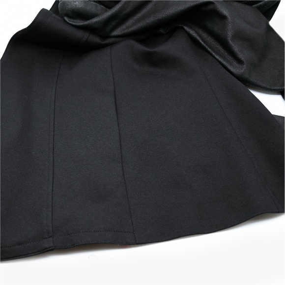 THEORY YAISA PRYOR Leather Sleeve Zip Shoulder Jacket Blazer Black Size P/TP - Picture 10 of 12